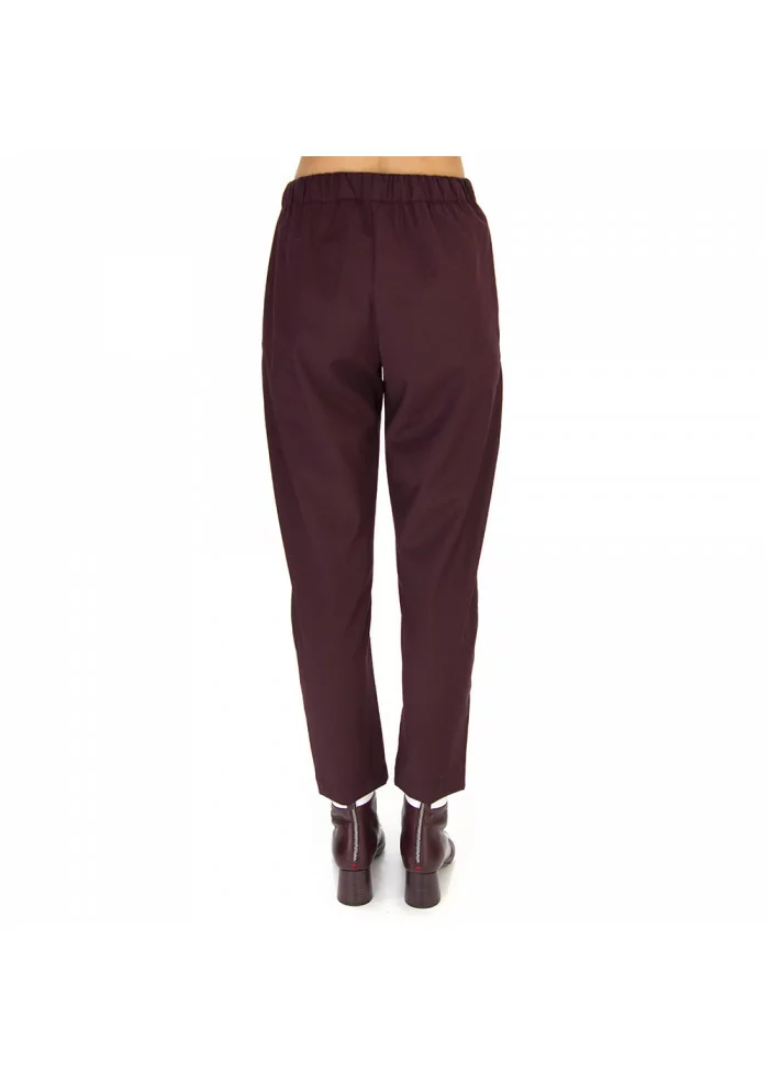 PANTALONI DONNA SEMICOUTURE | Y9AL05 BORDEAUX SCURO Spedizione gratuita