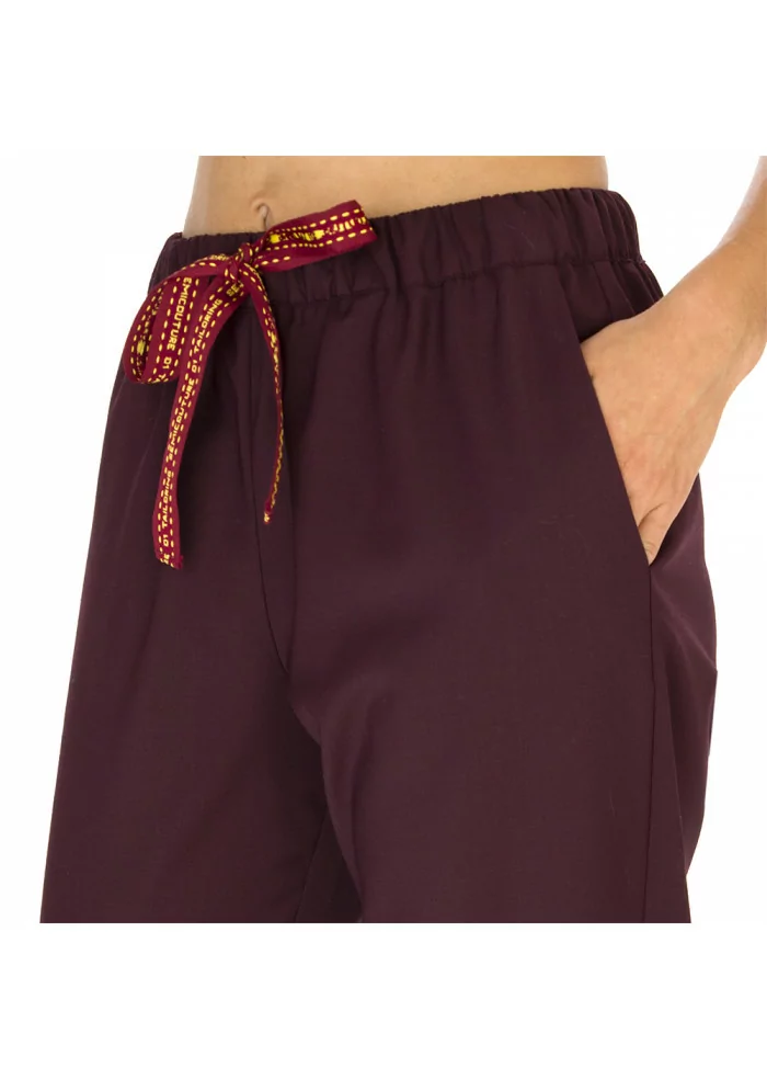 PANTALONI DONNA SEMICOUTURE | Y9AL05 BORDEAUX SCURO Spedizione gratuita