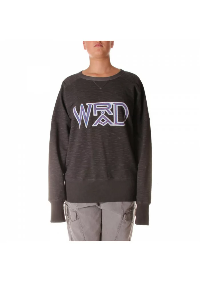 ABBIGLIAMENTO UNISEX FELPA COTONE ORGANICO LOGO GRIGIO WRAD Comprare a buon mercato