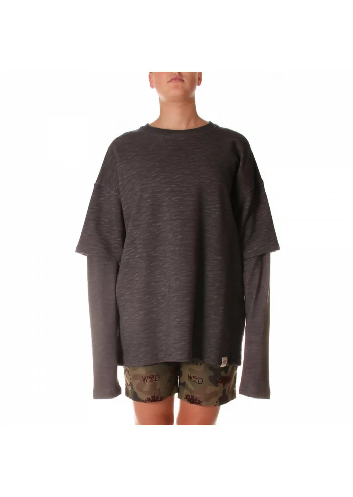 ABBIGLIAMENTO UNISEX FELPA COTONE ORGANICO T-SHIRT GRIGIO WRAD Grande vendita