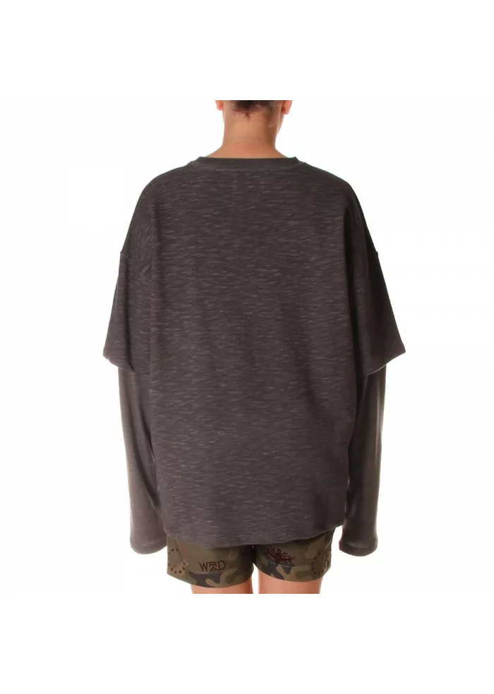 ABBIGLIAMENTO UNISEX FELPA COTONE ORGANICO T-SHIRT GRIGIO WRAD Grande vendita