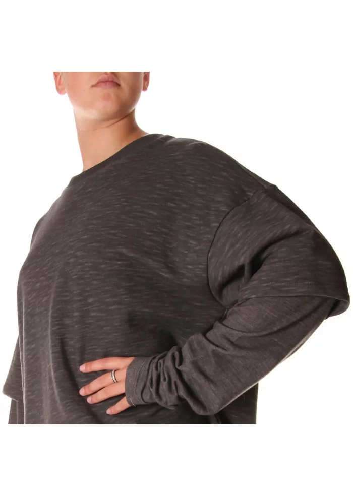 ABBIGLIAMENTO UNISEX FELPA COTONE ORGANICO T-SHIRT GRIGIO WRAD Grande vendita