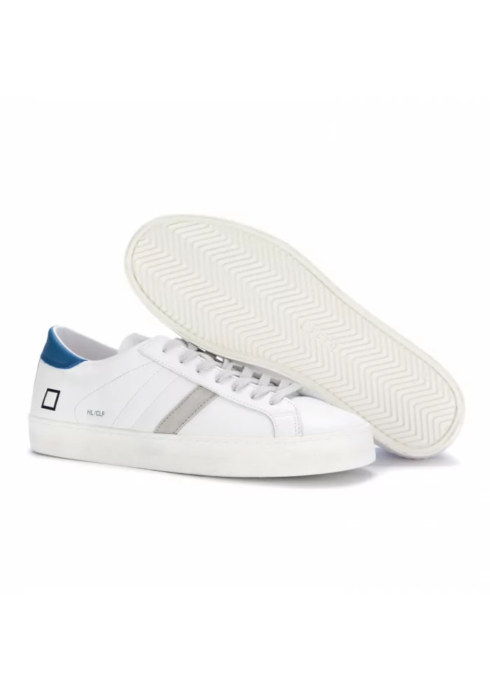 D.A.T.E. | SNEAKERS BASSE IN PELLE HILL CALF BIANCO BLU Online Outlet