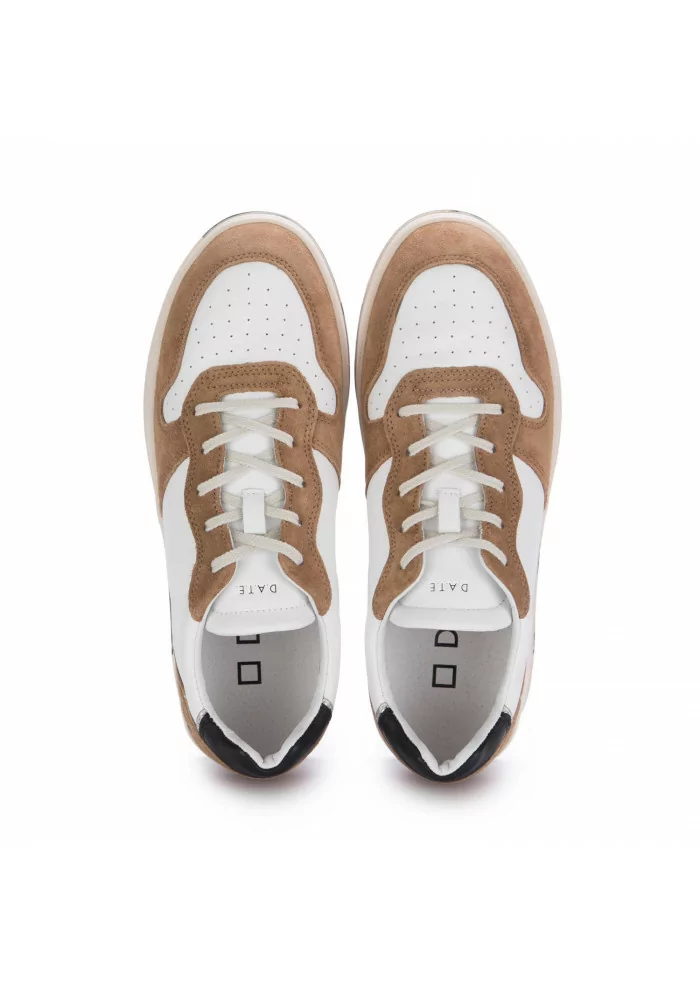 D.A.T.E. | SNEAKERS COURT IN PELLE MARRONE BIANCO Offerta temporanea