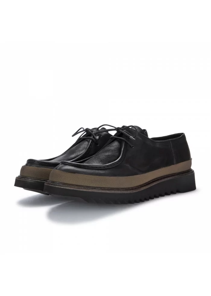 PAWELK'S | SCARPE ALLACCIATE BANDA IN PELLE NERO Latest stili
