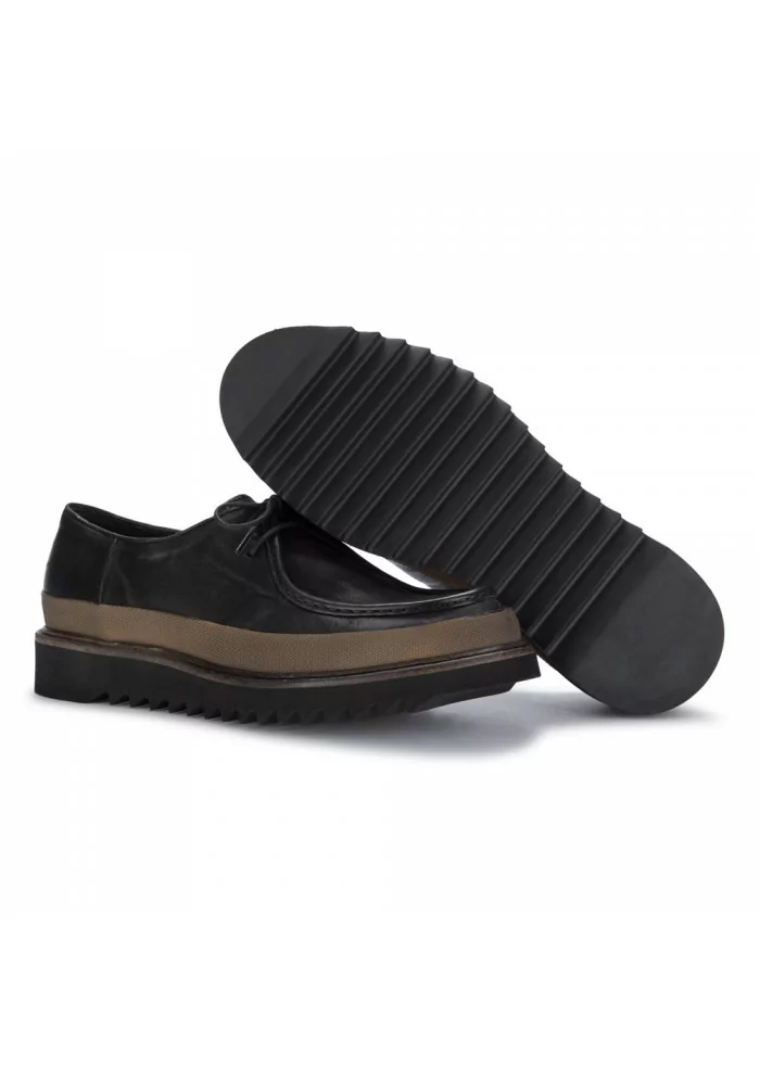 PAWELK'S | SCARPE ALLACCIATE BANDA IN PELLE NERO Latest stili