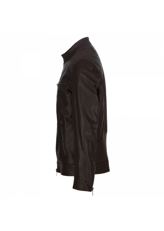 DONDUP | GIACCA IN PELLE CON IMBOTTITURA INTERNA MARRONE Ultimo giorno