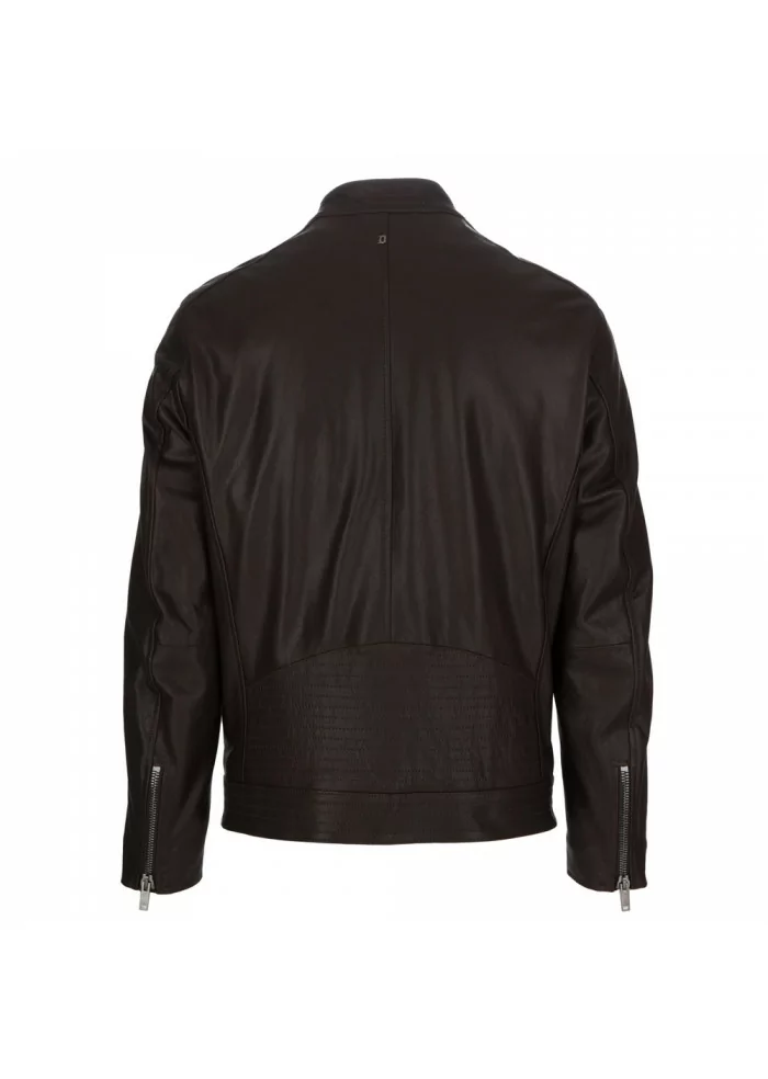 DONDUP | GIACCA IN PELLE CON IMBOTTITURA INTERNA MARRONE Ultimo giorno