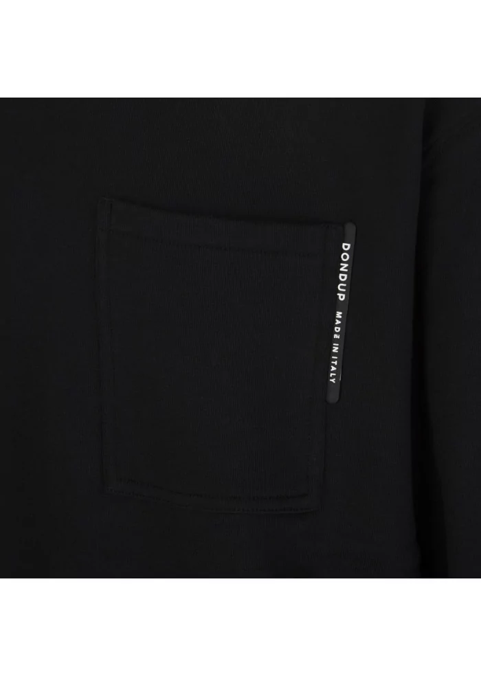 DONDUP | FELPA CON TASCHINO SUL PETTO NERO Promozione temporanea