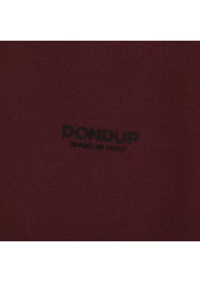 DONDUP | FELPA GIROCOLLO COTONE BORDEAUX Fino al 60% di sconto