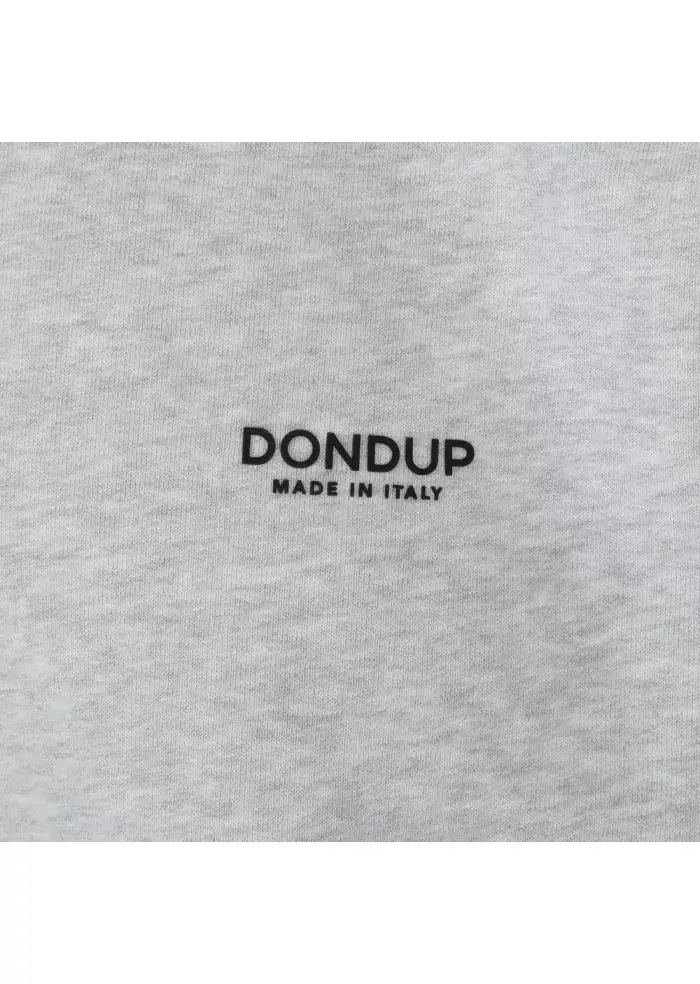 DONDUP | FELPA GIROCOLLO CON POLSINI ELASTICIZZATI GRIGIO Fino al 65% di sconto