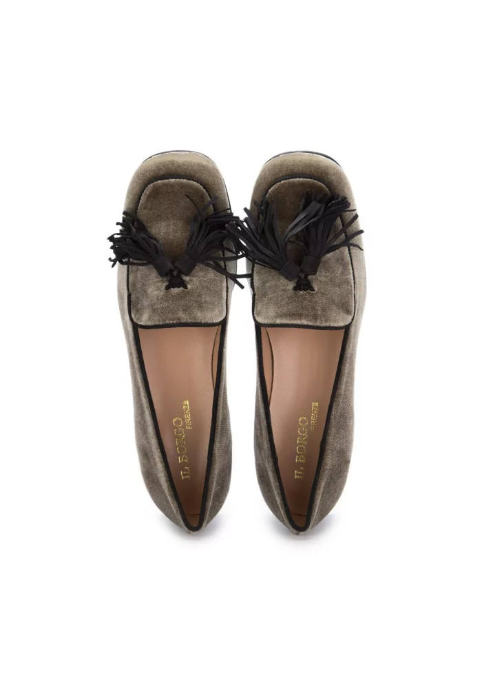 IL BORGO FIRENZE | SCARPE BASSE VELLUTO NAPPE MARRONE Super sconto