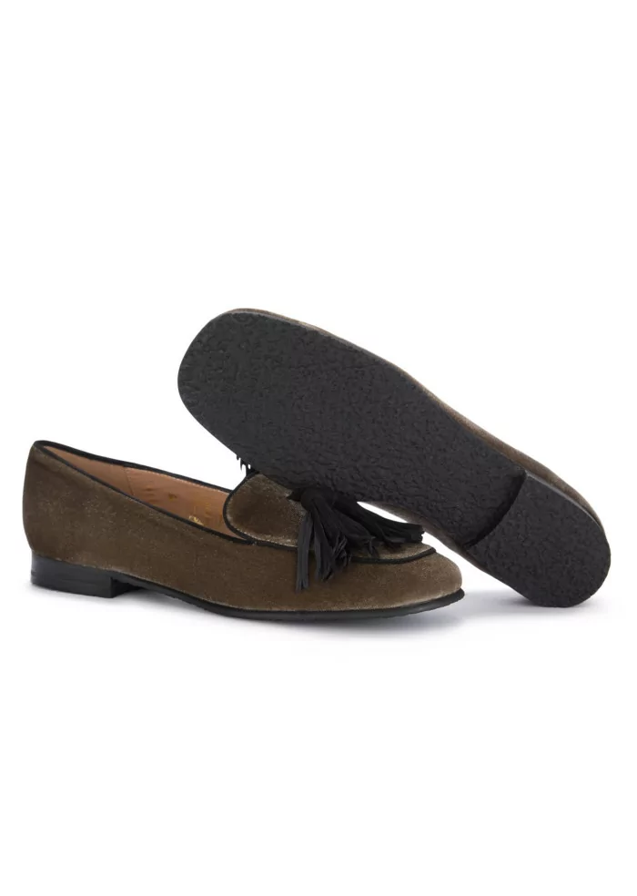 IL BORGO FIRENZE | SCARPE BASSE VELLUTO NAPPE MARRONE Super sconto