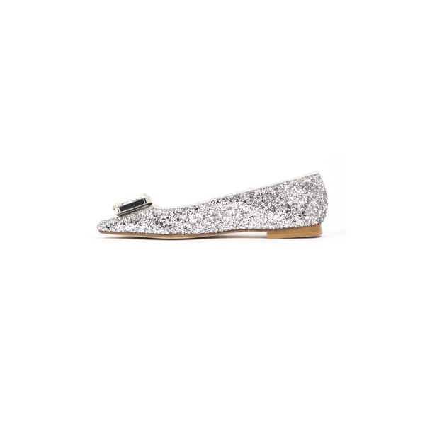 Prosperine Ballerina da Donna in Glitter con Pietra In Linea