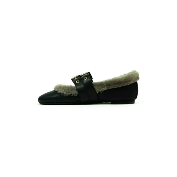 Prosperine Ballerina da Donna in Nappa con Peluche Spedizione Gratuita