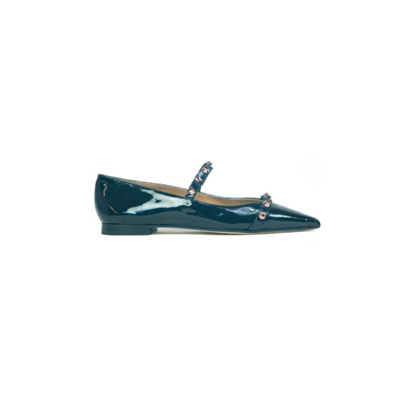 Prosperine Ballerina da Donna in Vernice con Cinturino e Borchie