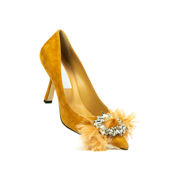 Prosperine Decolletè da Donna in Camoscio Camel Vendita Calda