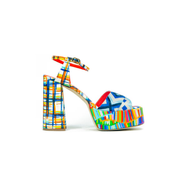 Prosperine Sandalo da Donna con Plateu Multicolor