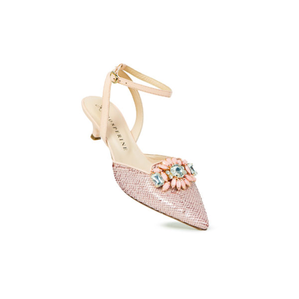 Prosperine Sandalo da Donna con Tacco 35 mm in Paillettes Prezzo Ridotto