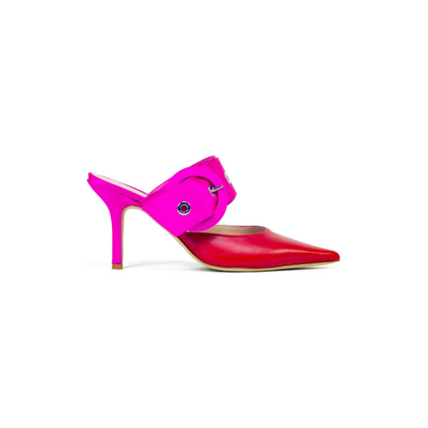 Prosperine Sandalo da Donna con Tacco in Raso e Nappa