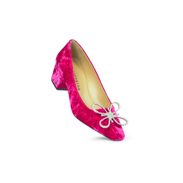 Prosperine Scarpa da Donna in Velluto con Fiore