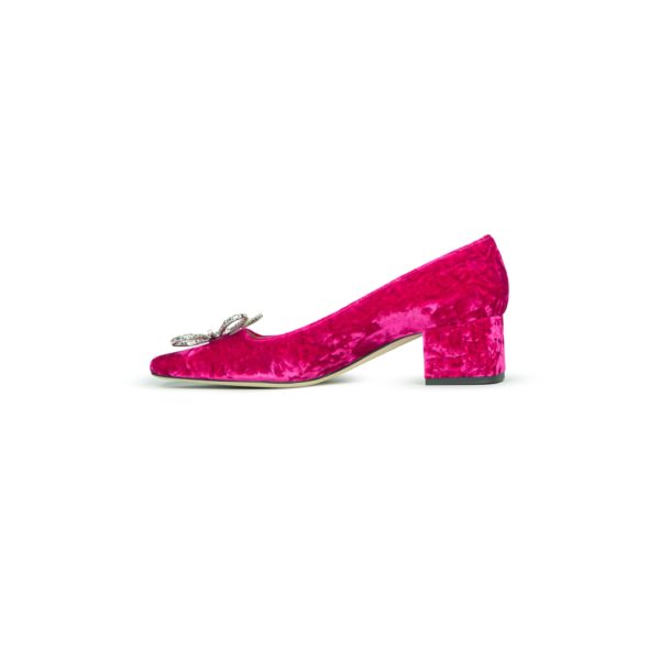 Prosperine Scarpa da Donna in Velluto con Fiore In Linea