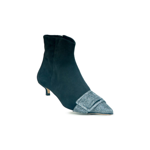 Prosperine Stivale da Donna in Camoscio con Punta in Glitter Soddisfazione Garantita