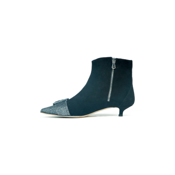 Prosperine Stivale da Donna in Camoscio con Punta in Glitter Soddisfazione Garantita