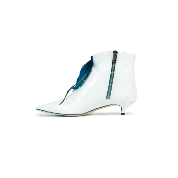 Prosperine Stivale da Donna in Vernice con Piume Negozi Online