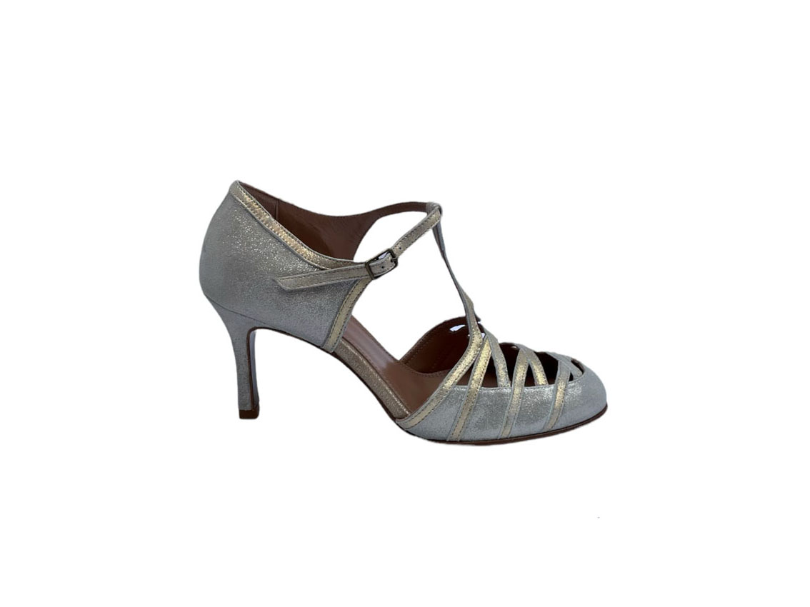 Rose'S Roses Colette – Silver T-Strap