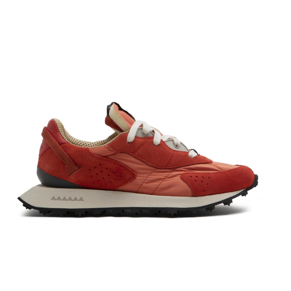 ﻿RUN OF Argo scarpe da ginnastica in pelle scamosciata e nylon rosso mattone In Vendita