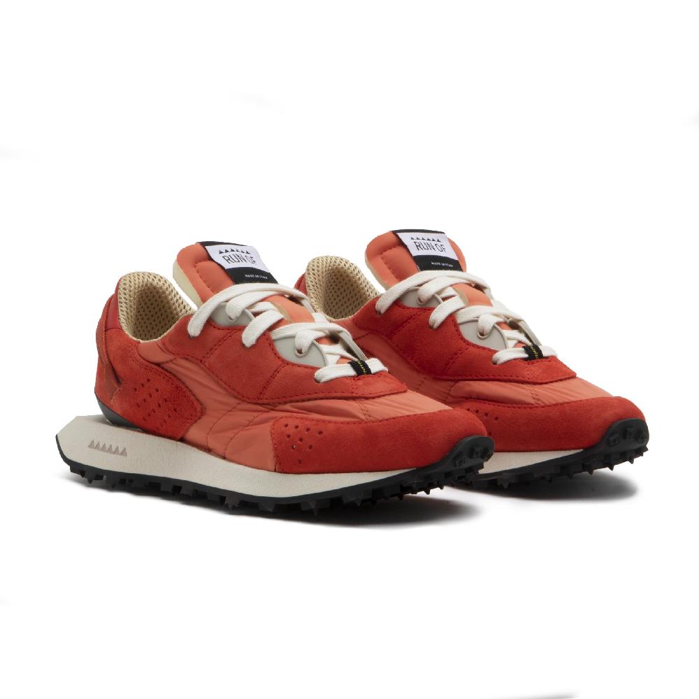 ﻿RUN OF Argo scarpe da ginnastica in pelle scamosciata e nylon rosso mattone In Vendita