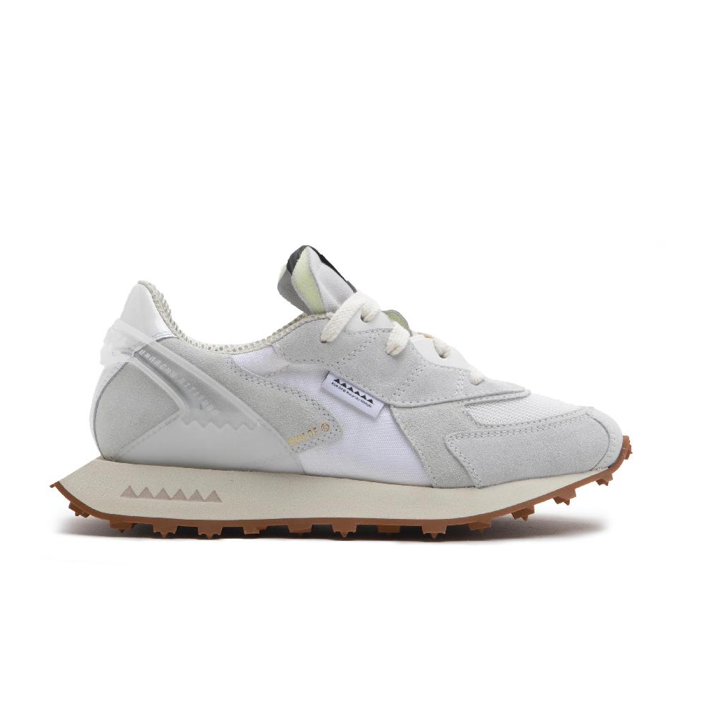 RUN OF Purity sneaker bianche in pelle scamosciata nylon e mesh In Linea