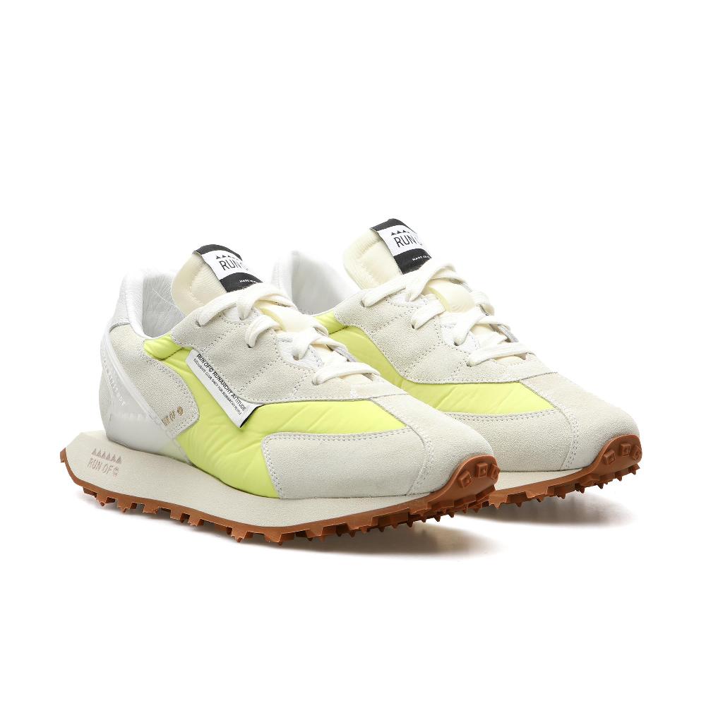 RUN OF Lime/B sneakers in pelle scamosciata e nylon color lime Nuovo