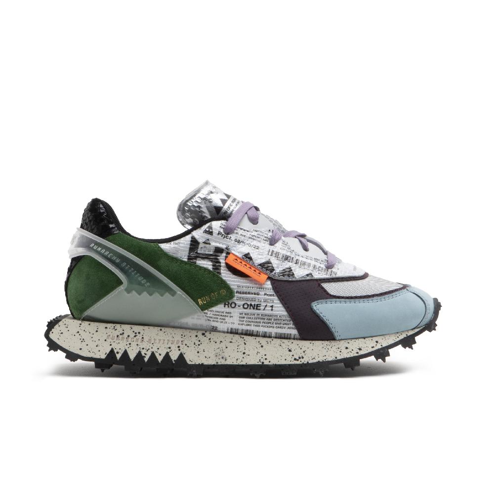 RUN OF Ro1 Blood sneakers in pelle nylon pelle scamosciata e rete Promozione