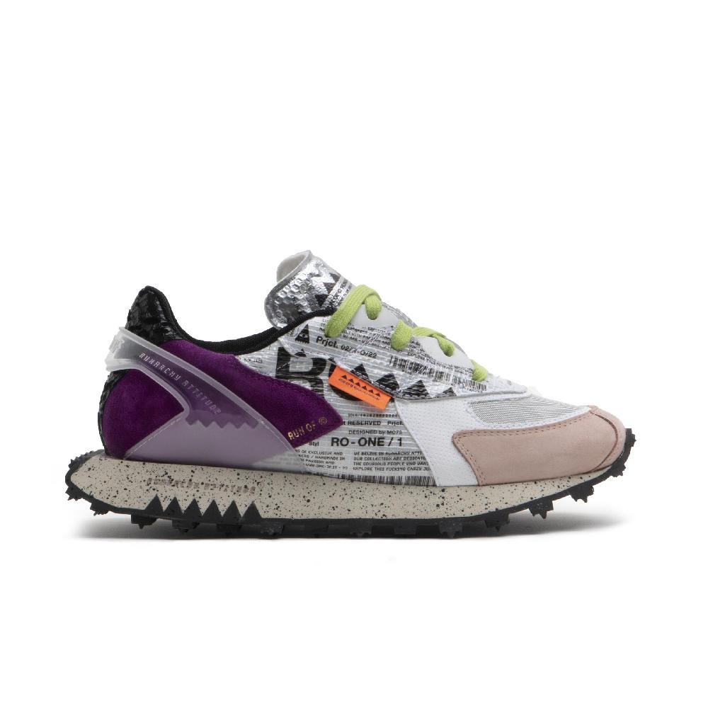 RUN OF Ro1 Furia sneakers in pelle nylon pelle scamosciata e rete