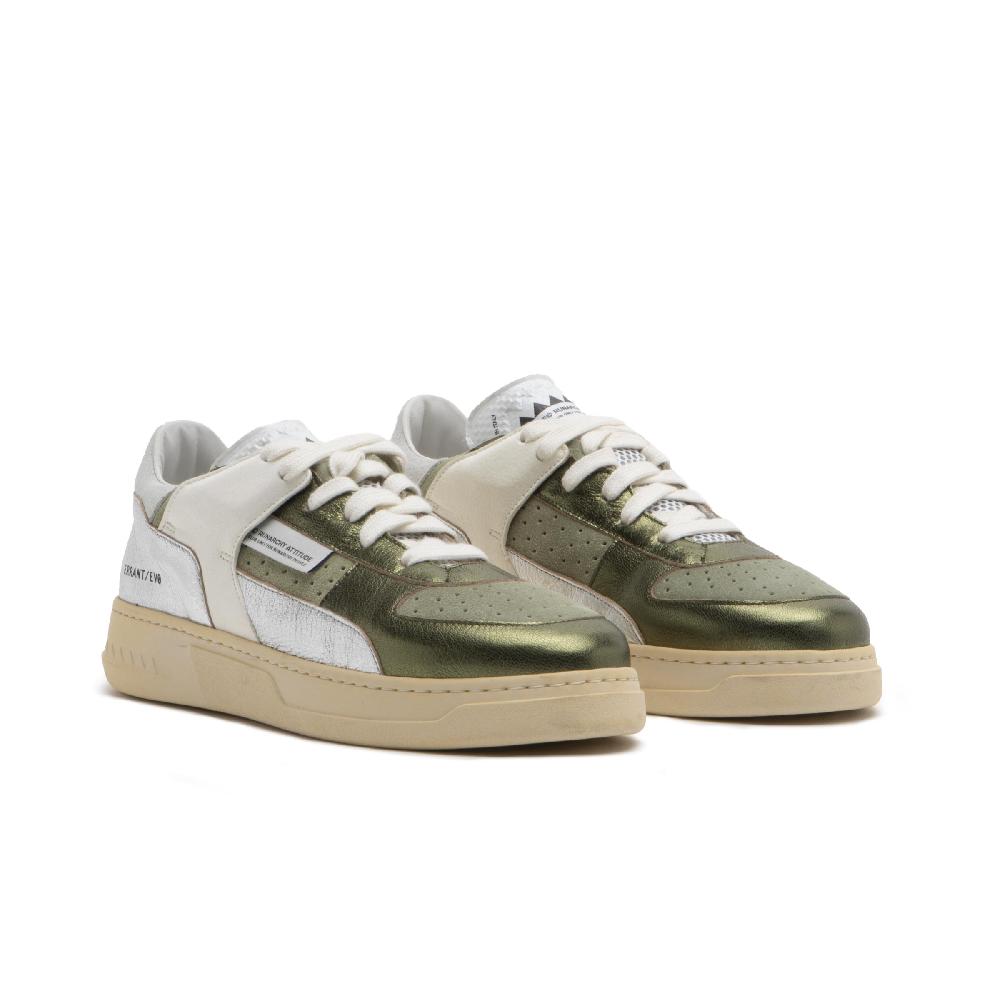 RUN OF Bessmer sneakers in pelle colorata metallizzata e pelle scamosciata Fino Al -60%