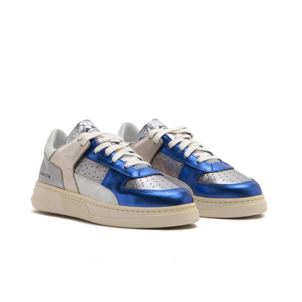 RUN OF Key sneakers in pelle colorata metallizzata e pelle scamosciata Affare Del Giorno