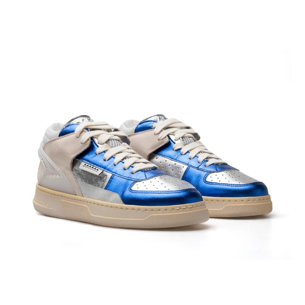 RUN OF Key Mid sneakers mid in pelle di colori metallizzati Convenienza