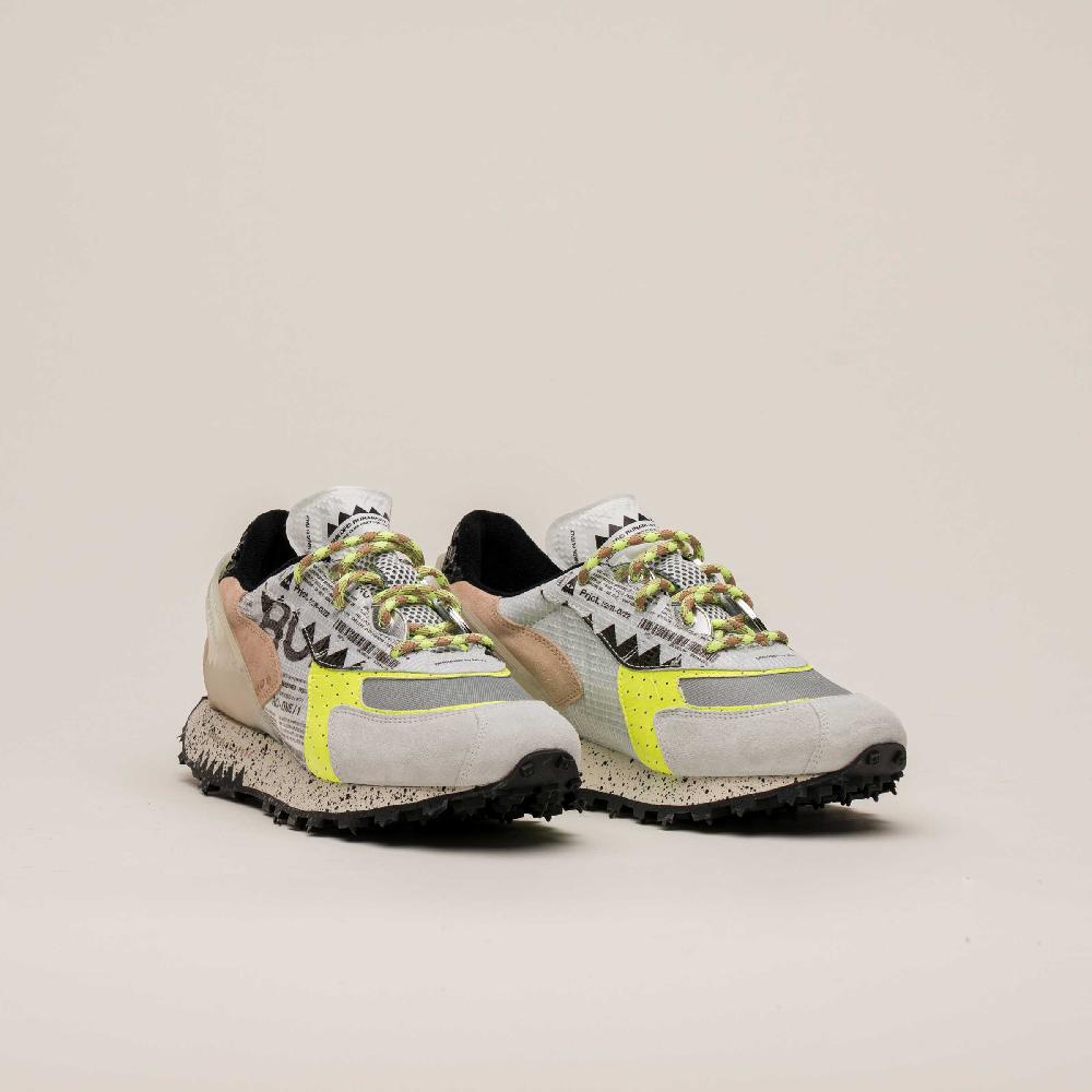 RUN OF Ro1 Raji sneakers in pelle nylon pelle scamosciata e rete Offerte