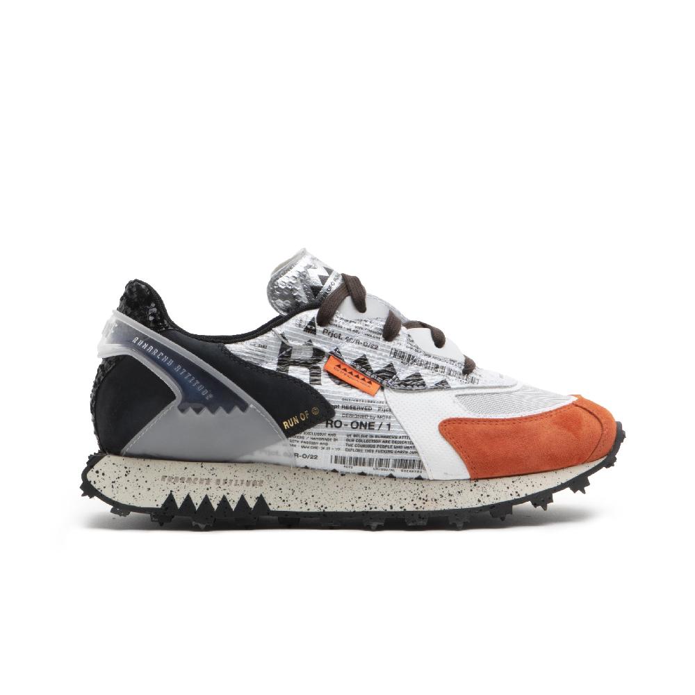 RUN OF Ro1 Hype sneakers in pelle nylon pelle scamosciata e rete