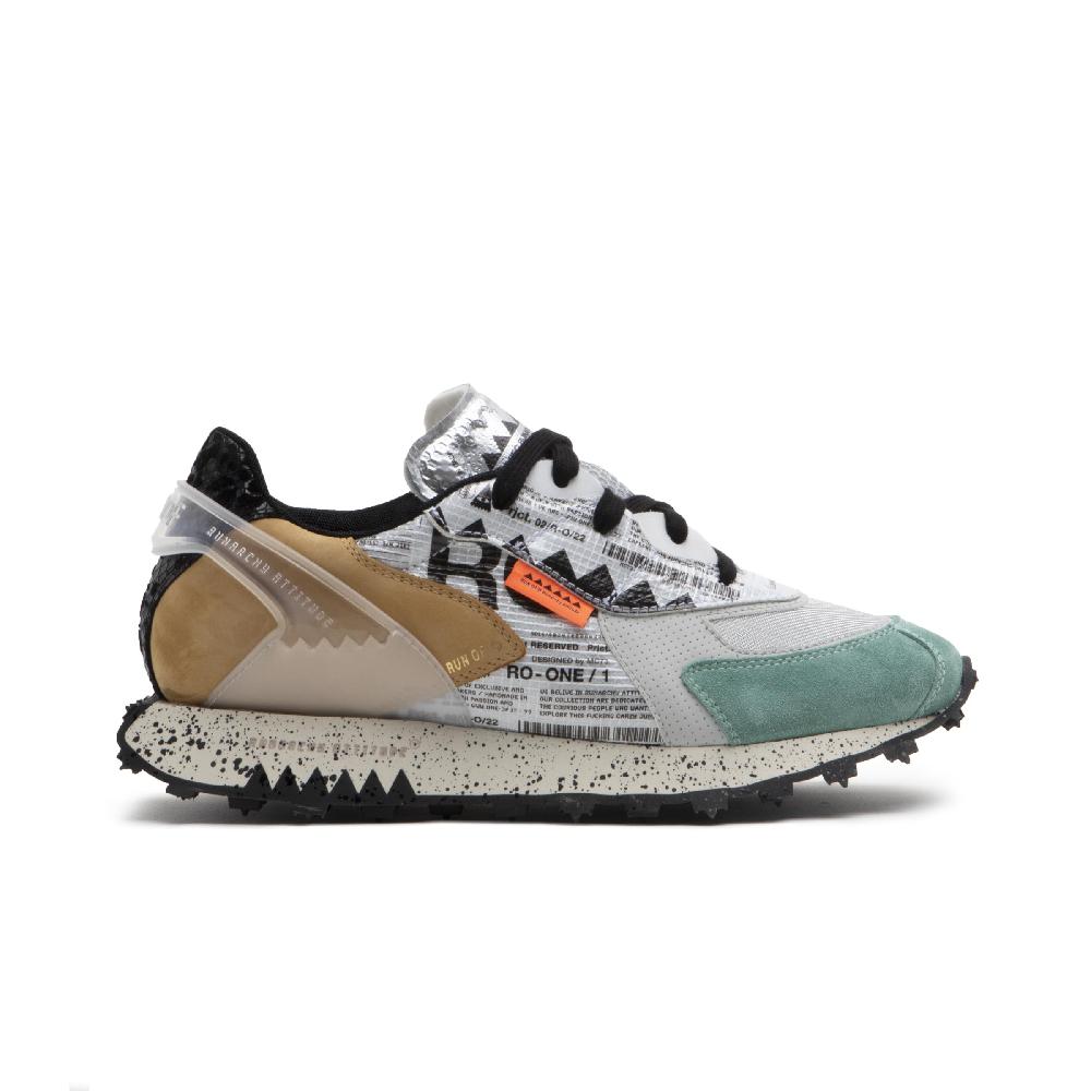 RUN OF Ro1 Core sneakers in pelle nylon pelle scamosciata e rete