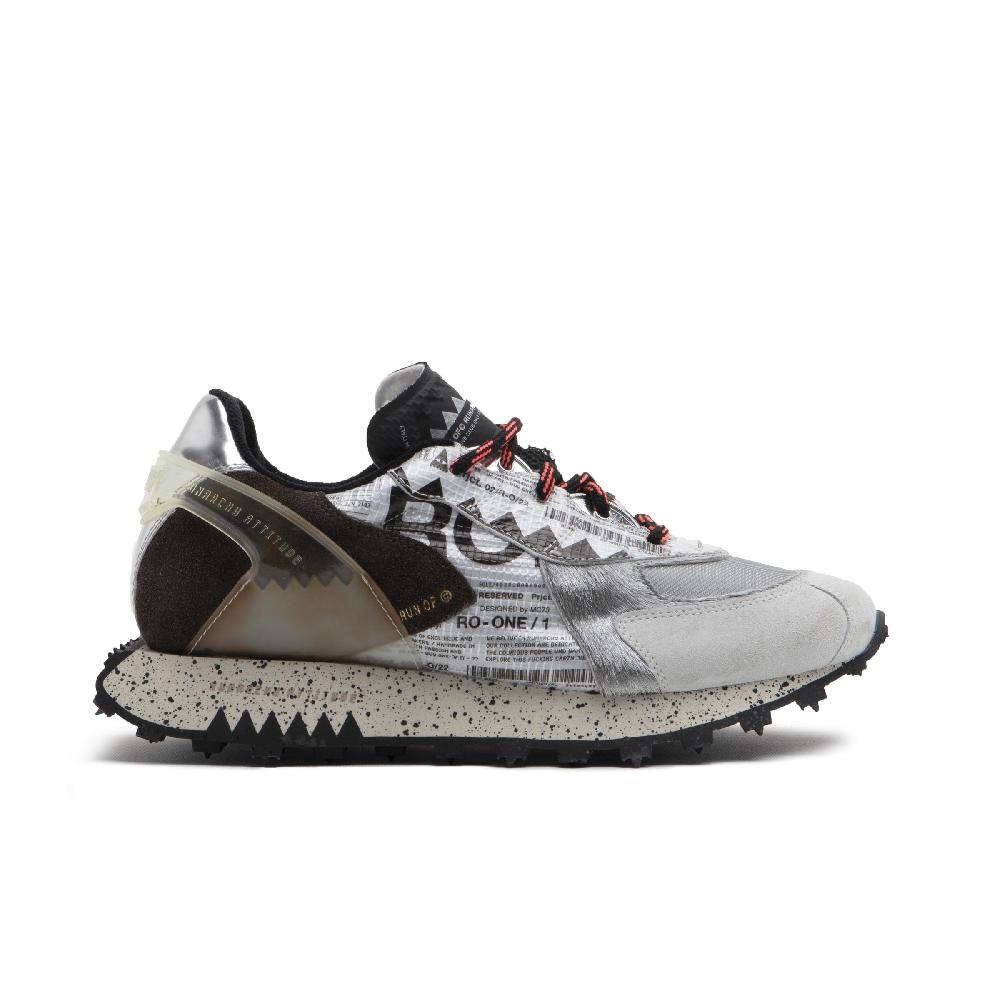 RUN OF Ro1 Howard sneakers in pelle nylon pelle scamosciata e rete