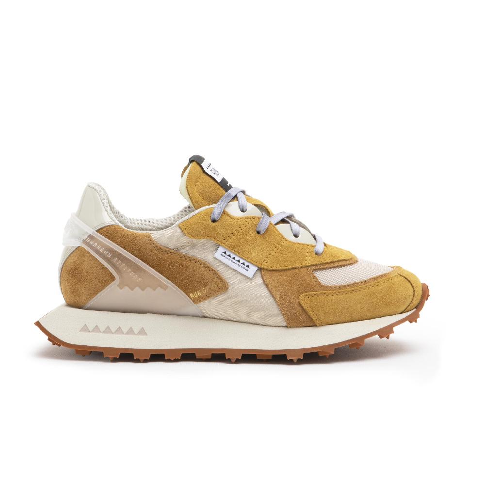 RUN OF Senape sneakers uomo in pelle scamosciata e nylon | sito ufficiale RUN OF Italia