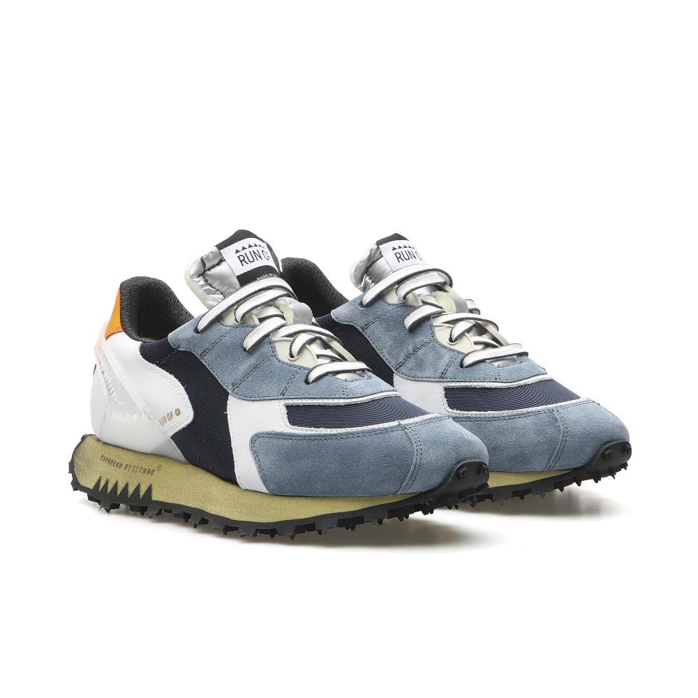 RUN OF Dusk sneakers in pelle e nylon con suola gialla Pezzi Unici