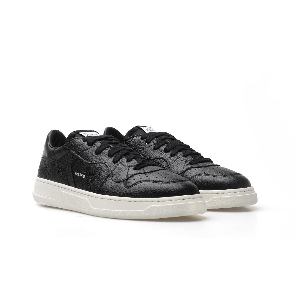 RUN OF Classen sneakers in pelle nera con talloncino nero Sconto
