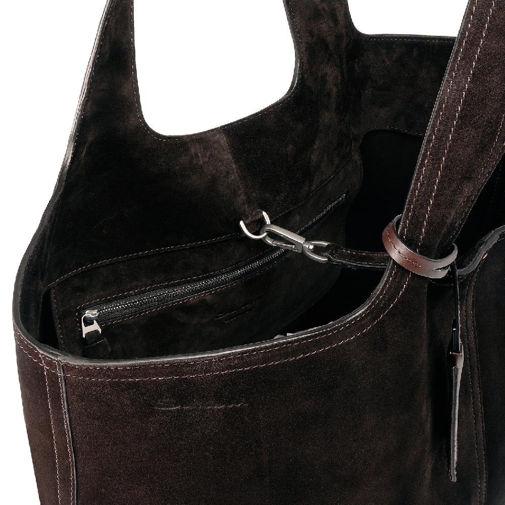 ﻿Santoni Borsa in suede testa di moro Italy