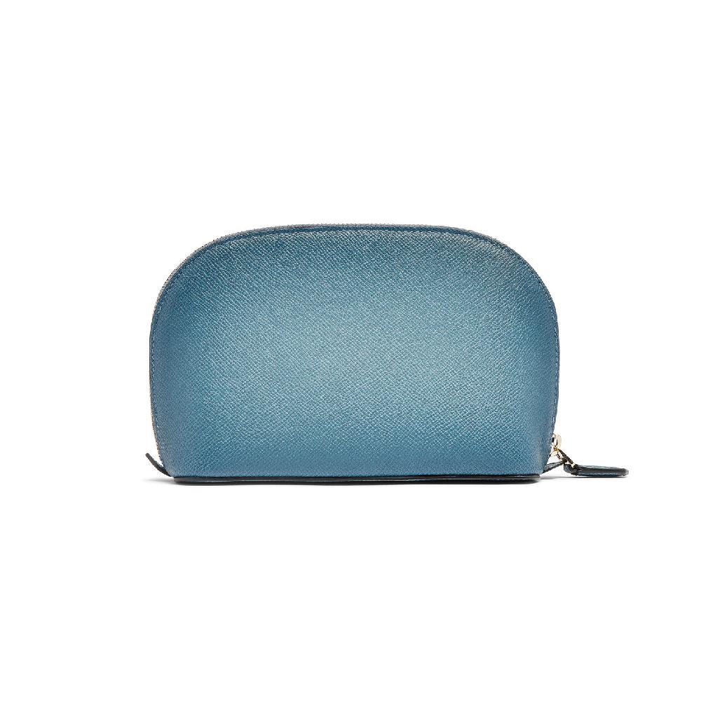 Santoni Pouch in Saffiano azzurro Moda