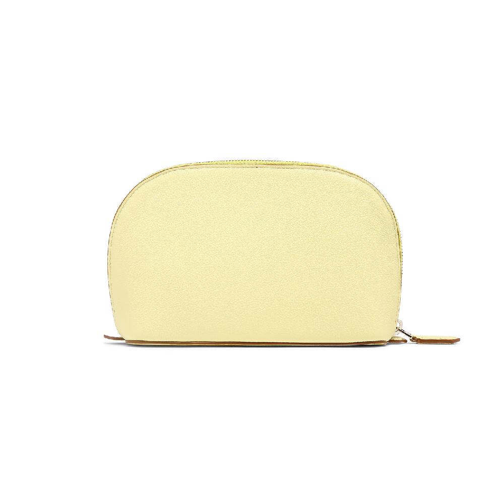 Santoni Pouch in pelle bottalata gialla Italia