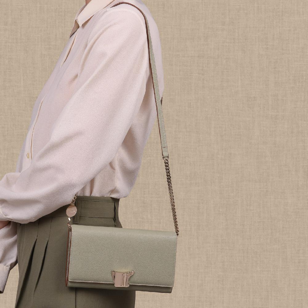 Santoni Borsa a tracolla in pelle verde 2025